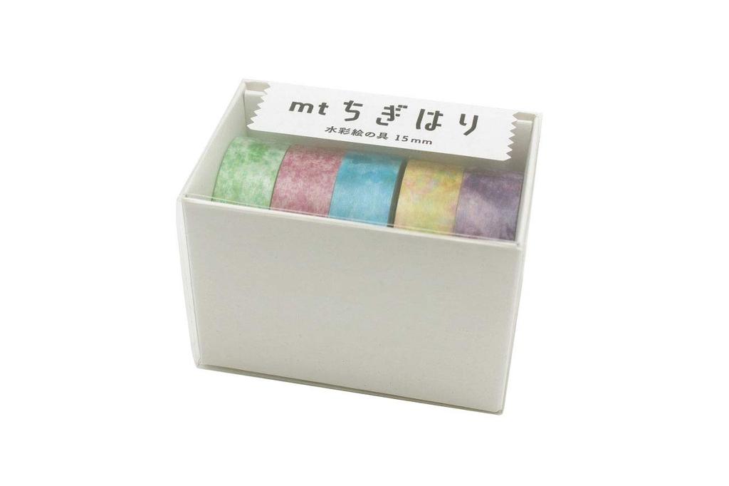 Nastro Masking mt Chigihari Pittura ad Acquerello 15mm di larghezza x 7m set MTTIGIS02 Set, lungo, 5 rotoli