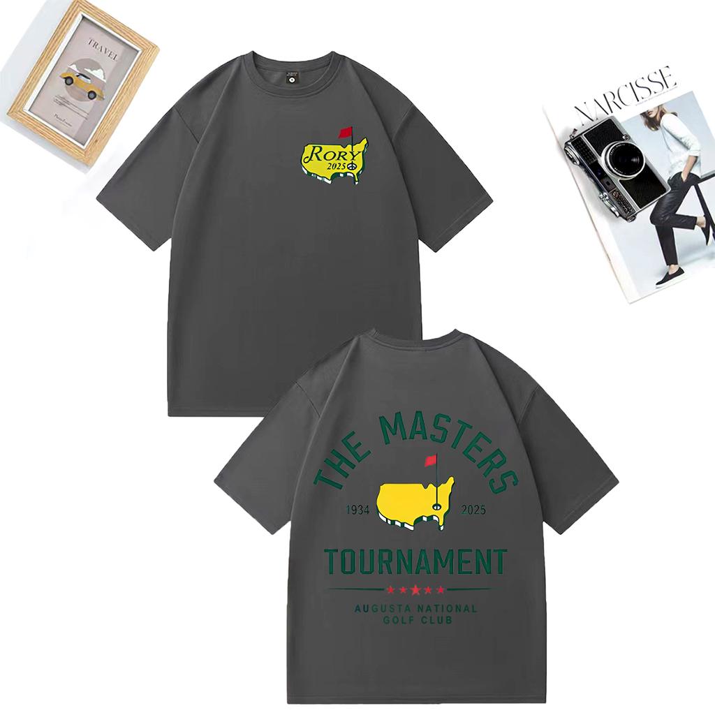 Mode T-Shirt Rory Mcllroy Masters 2025 Grafik T-Shirt Unisex DAMEN Lässig Hohe Qualität vintage Heiß Baumwolle kurzärmelige T-Shirts