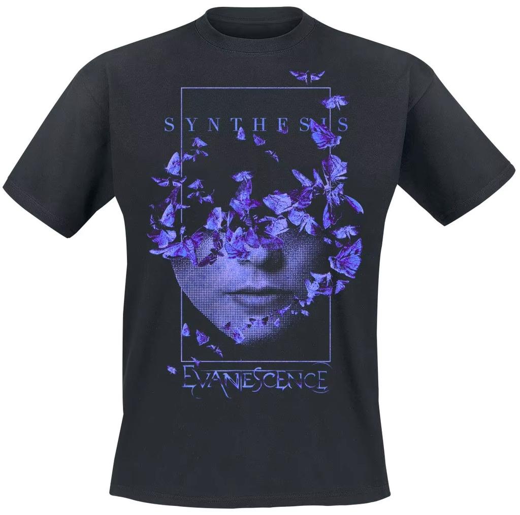 2026 New Evanescence Amy Lee Autograph Band Logo Graphic Print TShirt Unisexs Clothing Women Fashion Cotton Casual Tee Summer Top