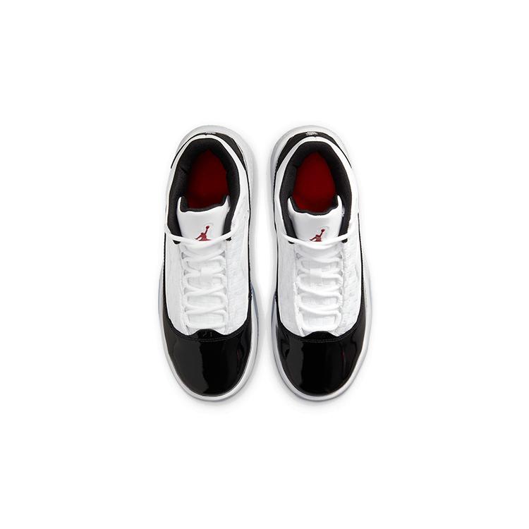 Jordan Max Aura 2 Synthetic Leather Abrasion Resistant Mid top Children's Basketball Shoes White Black Blue CN8094-102