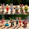12pcs/set  Zootopia 2 Cartoon Anime Figure Nick Judy Gary Action Figure Toys Room Ornaments Fans Christmas Gifts