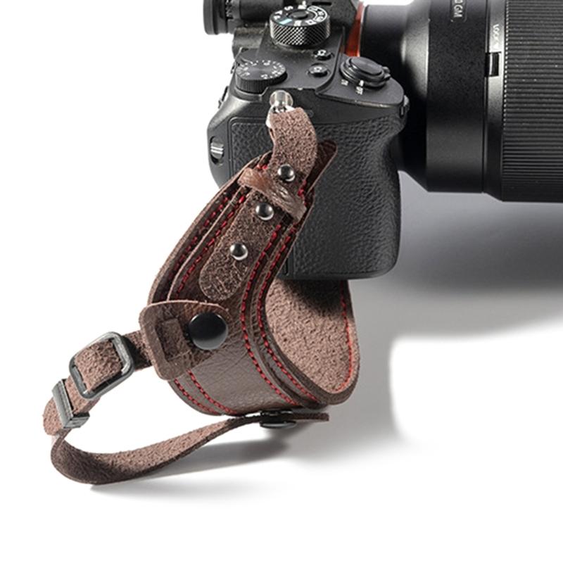 Camera Leather Wrist Strap DSLR Hand Belt Holder Shockproof Strap Waterproof Quick Release Strap Wristband for Camera