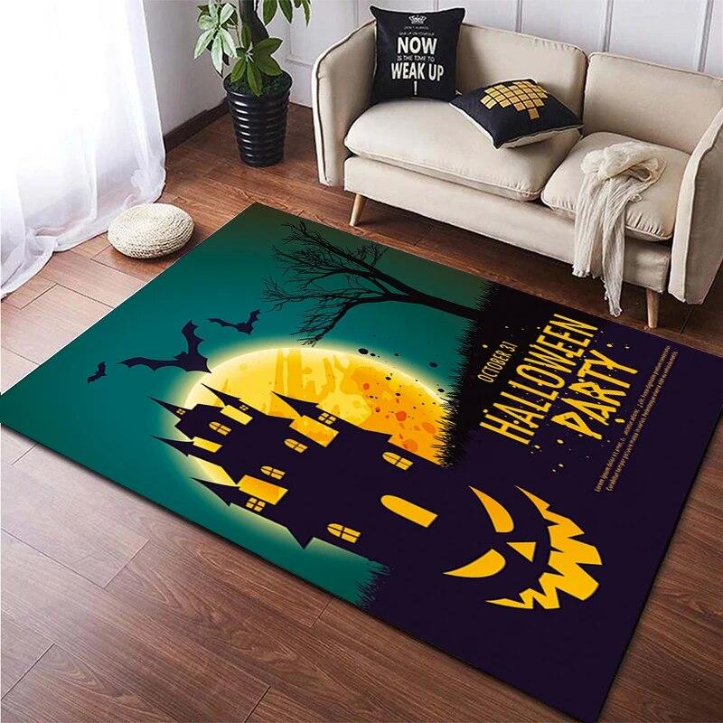 Halloween New Year Gift HD Printing Area Carpet, Living Room Sofa Decorative Carpet, Anti-skid Mat, Alfombras Direct Shipment
