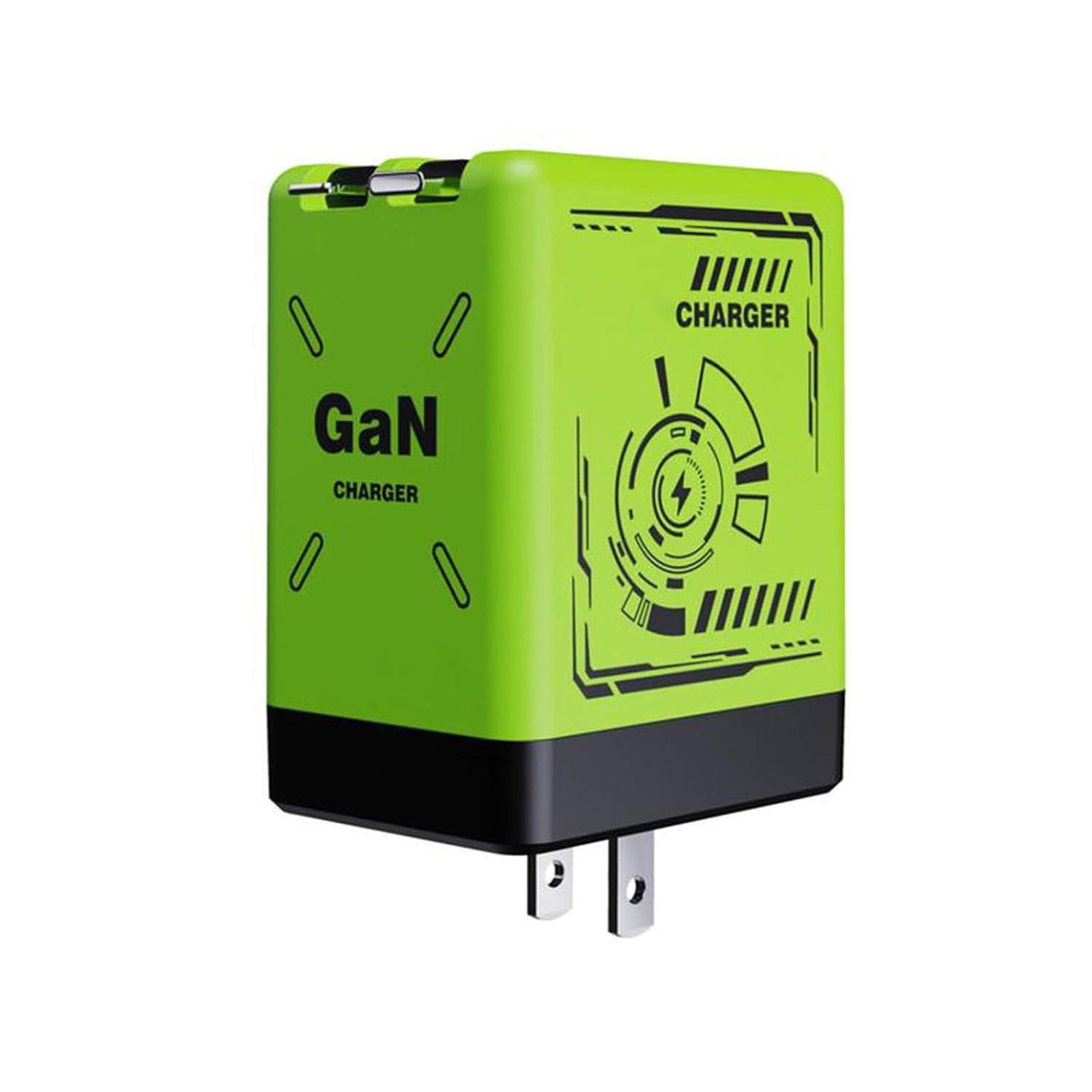 

Быстрая зарядка 2-в-1, Выдвижной расширяемый модуль сверхбыстрой зарядки, Выдвижной кабель для быстрой зарядки One Size зелёный