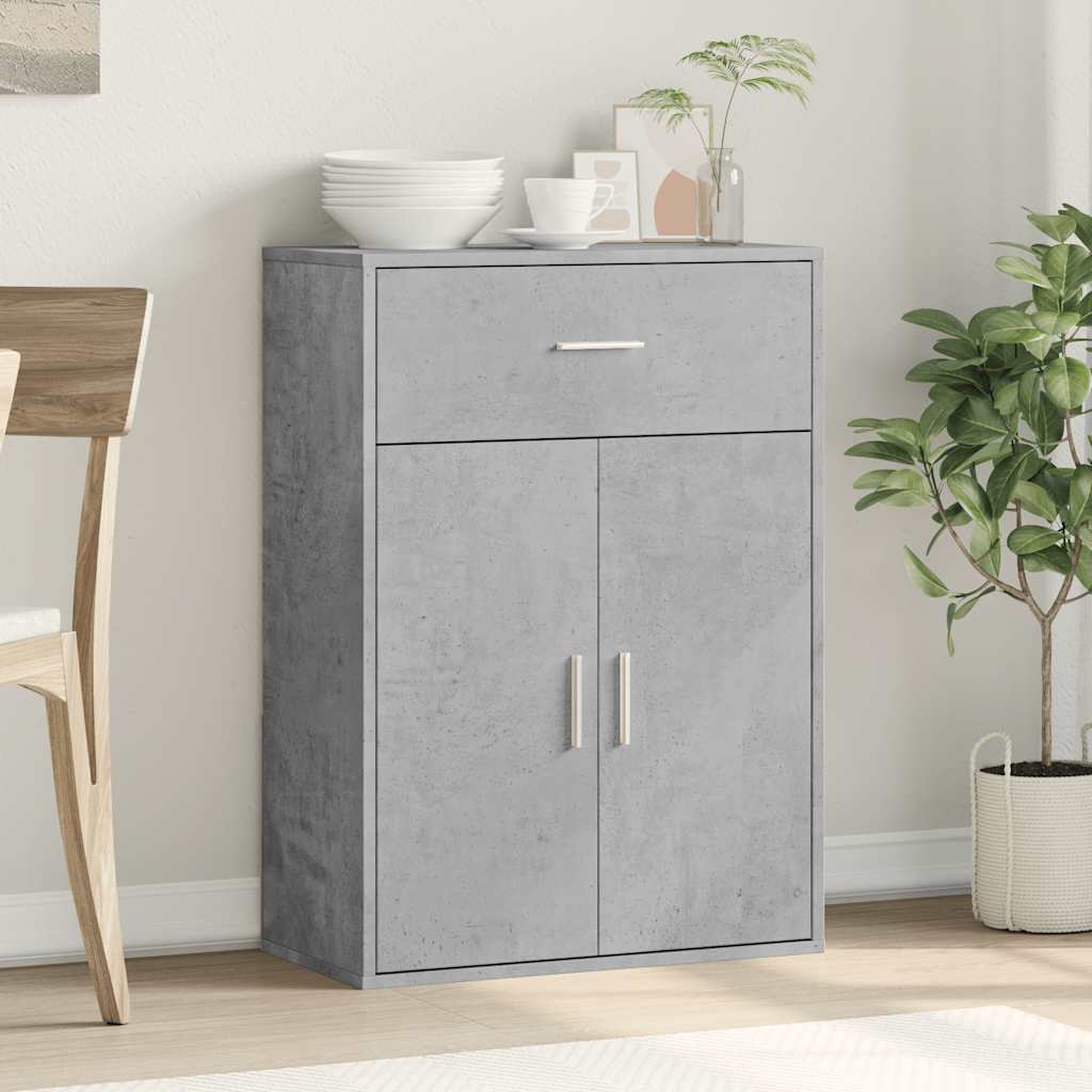Vidaxl Szafka, Szarość Betonu, 60X30X84 Cm, Materiał Drewnopochodny