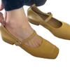 Sheepskin version~ Soft leather comfortable Mary Jane shoes women's head temperament versatile small single shoes low heel leather small leather shoes