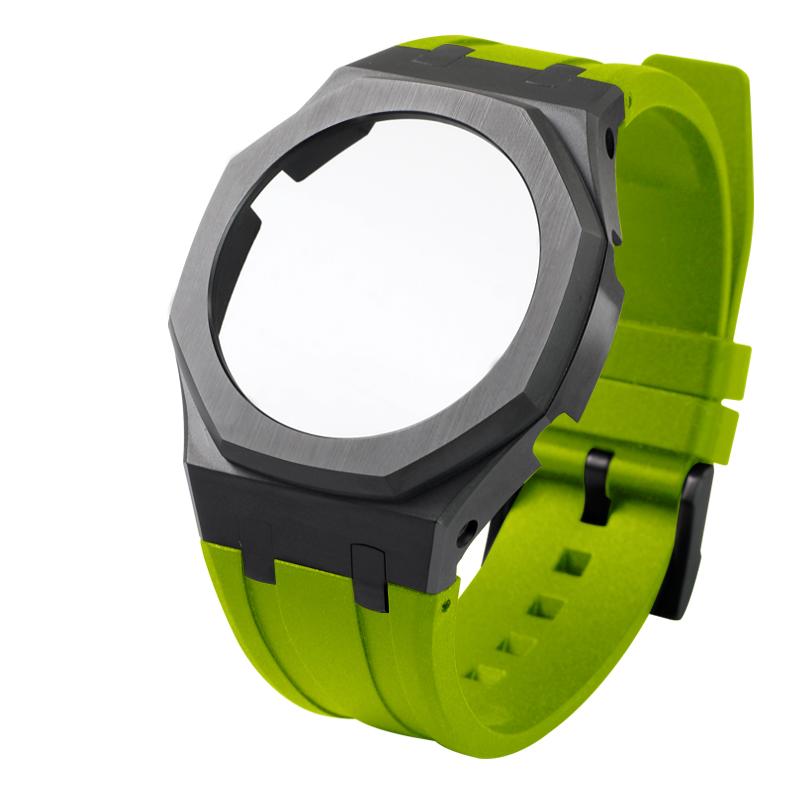 

GA2100 Modification Kit For Casio G-SHOCK GA-2100 GA-2110 GA-B2100 ceramic case fluororubber strap Men case watch band Bracelet GA2100GA2110GAB2100