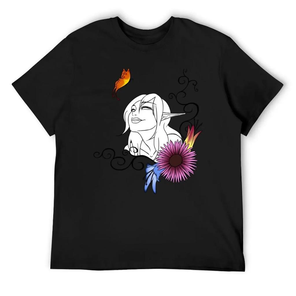 Looking Up T-Shirt Summer Top Oversizeds Graphic Shirts Plain White T Shirts Men