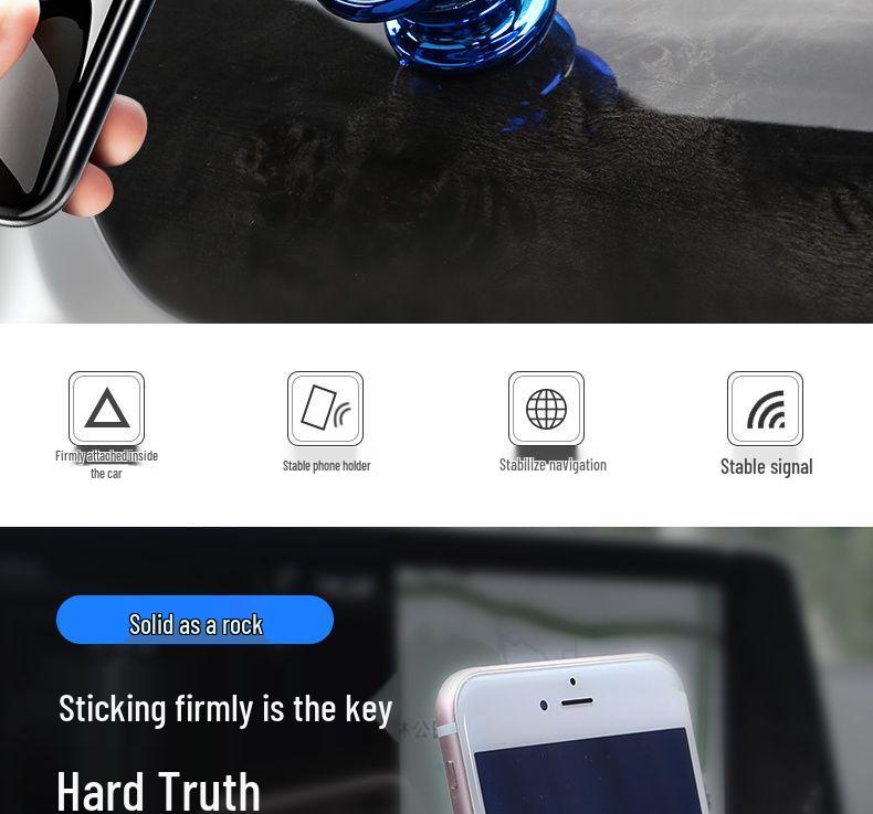 360° Rotating Magnetic Car Phone Holder for Air Vent & Dashboard