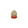 Red Drip Oil Flame Zircon Grillz - Eight Teeth Hip-Hop Jewelry for Halloween