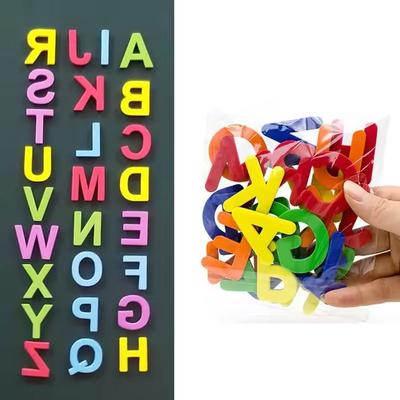 Magnetické učebné písmená abecedy Plastové nálepky na chladničky Batoľatá Deti Učenie Pravopisu Počítanie Vzdelávacie hračky