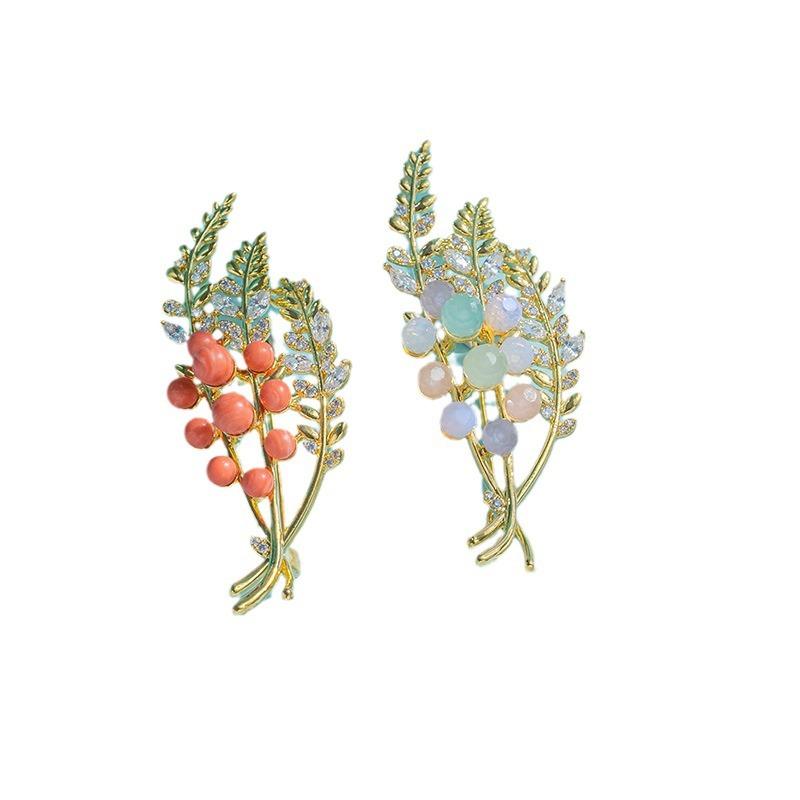 Senior Brooches Flower Leaf Brooch Pins for Women Suit Pendant  Fashion Brooches Jewelry