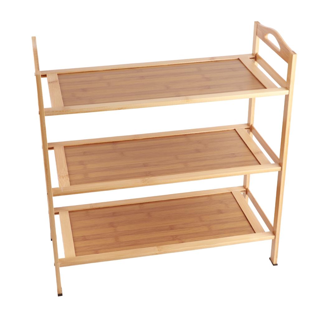 Multi Layer Shoe Rack Thicken Bamboo Large Capacity Durable Shoe Storage Rack for Bedroom Dormitory 3 Layers, 50cm
