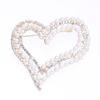 SKEDS Luxury Heart Rhinestone Pearl Women Girls Brooch Pin Korean Style Simple Love Cute Jewelry Clothes Shining Brooch Pin Gift