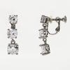 by Yumi CZ Highest Quality Zirconia 3 8mm [Produced Katsura] Earrings, Stones, Dangling, Popular, Large, Gorgeous, 6mm, 7mm, (Earrings)