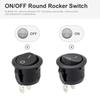 With Pre-Wired Cable Rocker Boat Switch Black Self-locking Snap-in Toggle Switch  Car Auto Boat