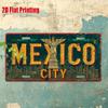 Mexico City Metal License Plate - Retro Mexican Capital Wall Decor With, Durable Aluminum Sign for Garage, Cafe, Home, Office -