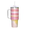 40 oz Stainless Tumbler with Handle and Straw, Large Capacity Cup for Hot & Cold Drinks