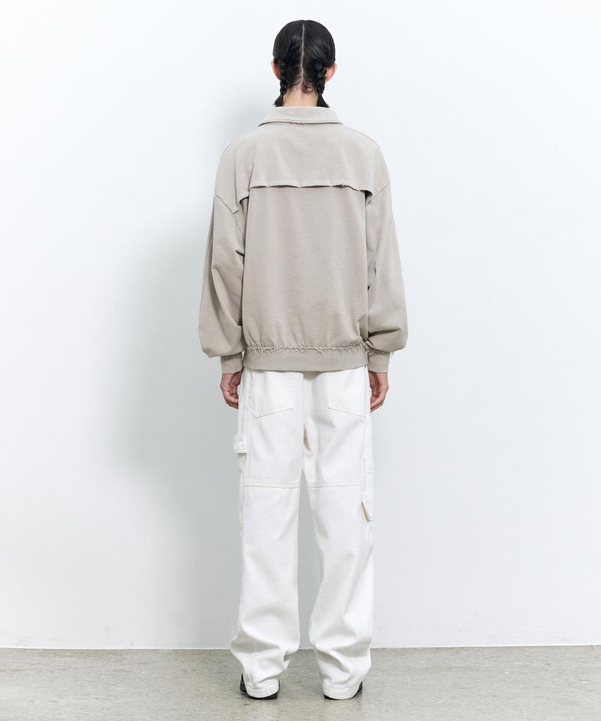 INSILENCE Damaged Overfit Polo Beige