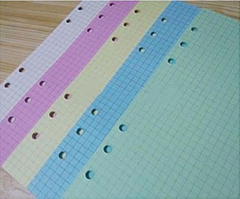 50 kartek A5 A6 luźnych kolorowych uzupełnienie wewnętrzna strona linia pusta kratka wewnętrzna strona papier wewnętrzny artykuły papiernicze