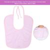 Elderly Waterproof Bib Adult Mealtime Saliva Towel Dining Apron Clothes Protector Light Pink S
