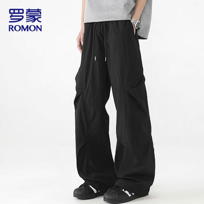 ROMON Men s Quick-Dry Loose Fit Parachute Cargo Pants 2XL