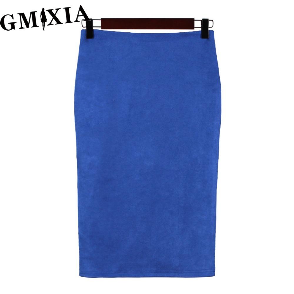 

GMXIA Жіночі Модні Повсякденні Однотонні Спідниці з Принтом Літо Весна S синій