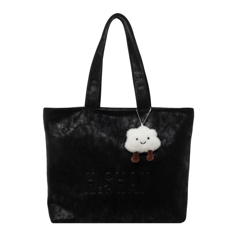 Large-capacity Commuter Tote Bag Women's New Fashion Temperament Handbag Simple Casual Shoulder Messenger Bag