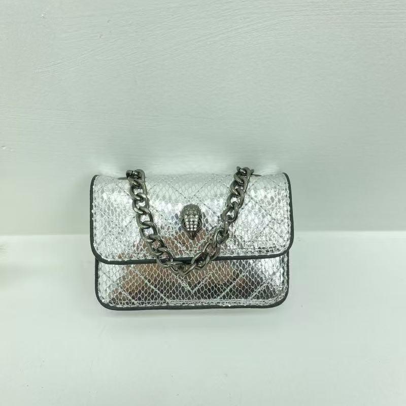 The BAY Dames Diamant Gekantelde Ketting Crossbody Tas - 2025 Editie: Kleine, Veelzijdige, Hoge Kwaliteit Mini Vierkante Tas 11*7.5*3 gray