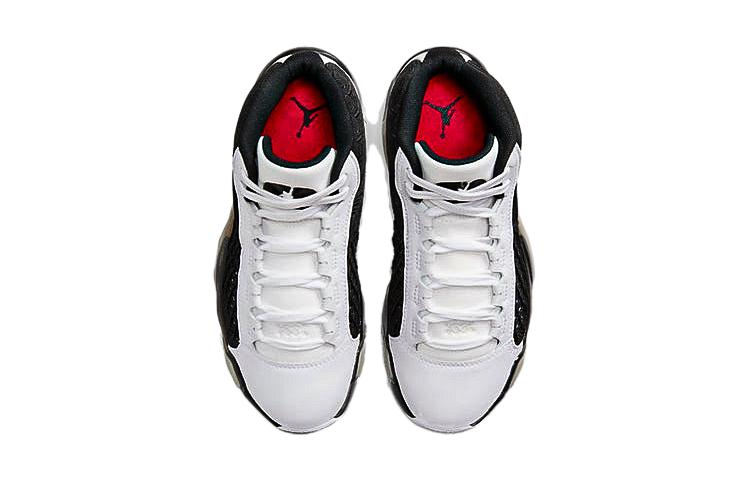 Jordan Air Jordan 38 Cushioning Abrasion Resistant Slip Resistant Mid top Children's Basketball Shoes Black White DZ3499-106
