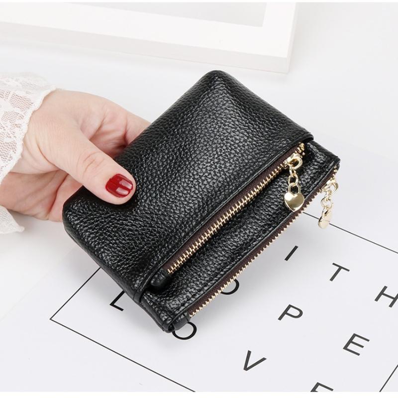 Women Mini Change Purses Leather Coin Purse Zipper Pouch Card Holder Wallet Kids Coin Pocket Wallets Key Chain Holder