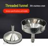 Stainless Steel Threaded Funnel for Glue Filling Machines - Dispensing and Pressure Tank Accessory