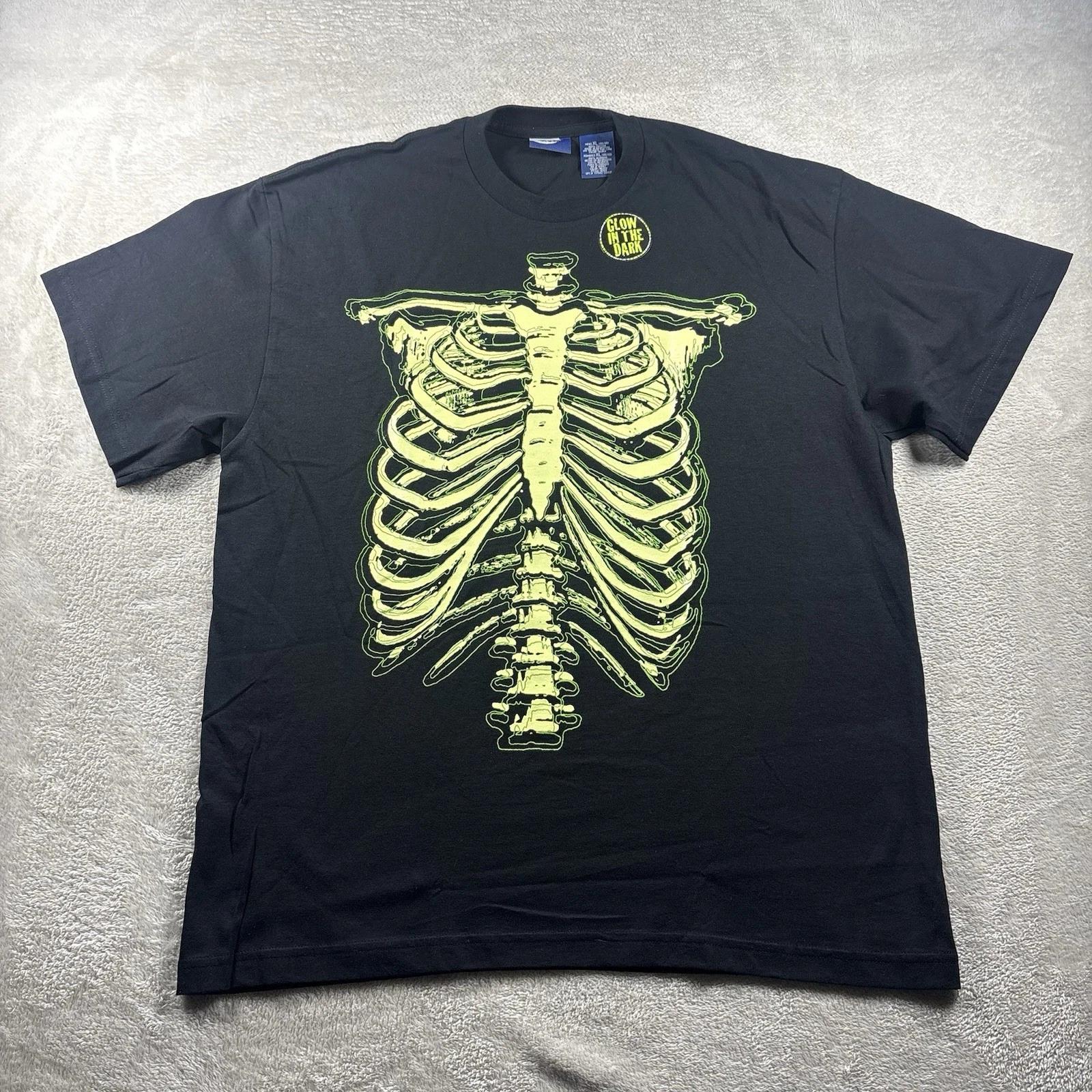 

Vintage Green Source Glow In The Dark Skeleton Men’s XL Black T Shirt 90s NEW#4A 4XL