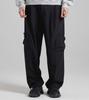 Beoteunseoul Arc Curved Cargo Pocket String Pants (Black)