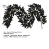 Creepy Atmosphere Lighting for Events Halloween Lighted Vine Garland with LED Lights, Black Faux Twig Mantle Dark Aesthetic Party Backdrop Props