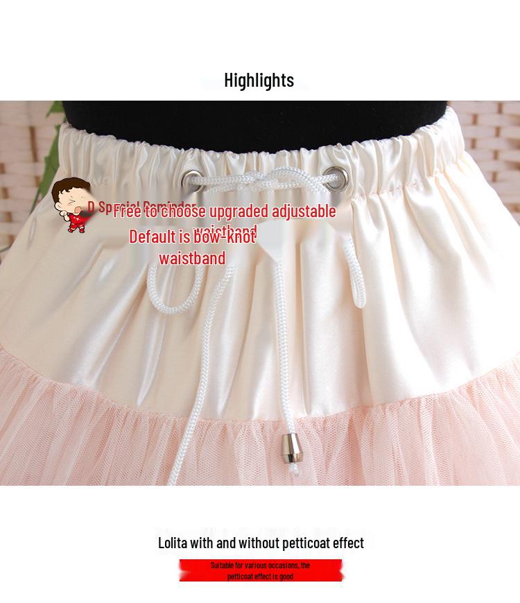 Weißer Erwachsenen Mesh Puffrock - Super Puffiger Halbkörper-Kostüm-Petticoat