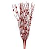 Artificial Glitter Berry Stems Red Gold Silver Powder Berry Branches Xmas Tree Wreath Decoration Party New Year Table Ornament