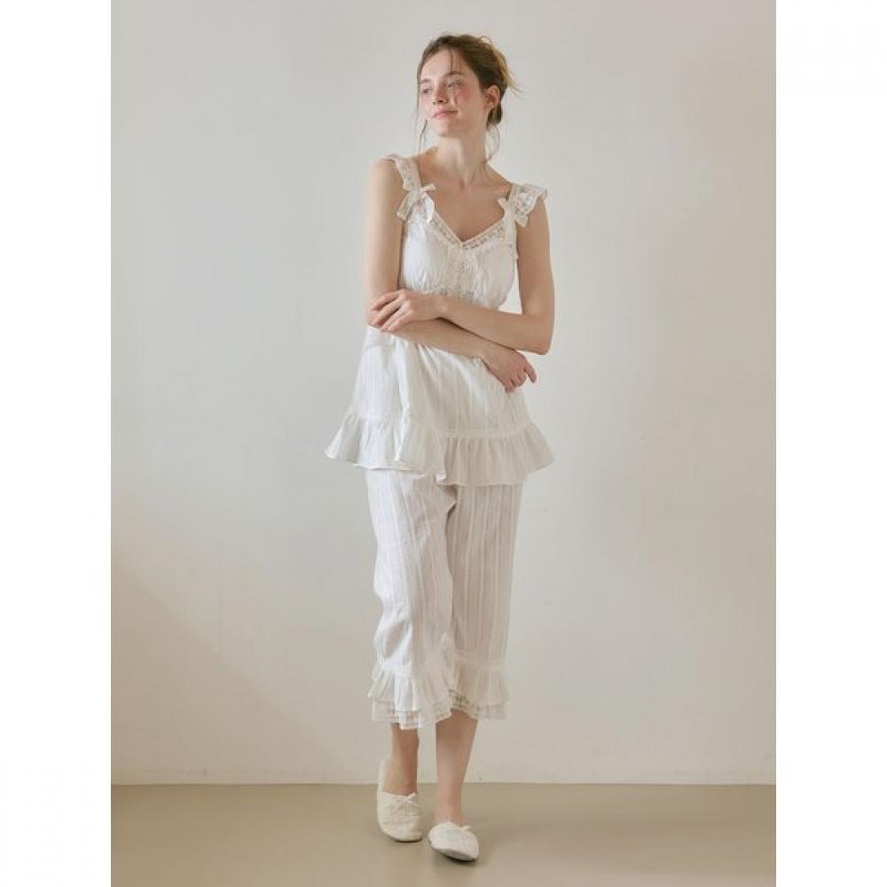 Lunaluz Women S LIna Cotton Bra Cup Built In SleeveleSS Two Piece pajamaS