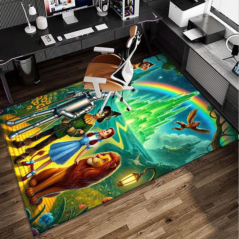 Wonderful Wizard Adventure Office Rug Chair Mat, Game Carpet, Suitable for Front Door, Bedroom, Living Room, Desk, Holiday Gift