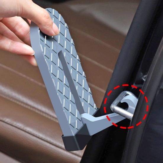 Degrau Dobrável para Porta de Carro com Superfície Antiderrapante Universal Barra de Teto de Lingote de Alumínio Degrau Peças Automotivas para SUV RV Off-Road