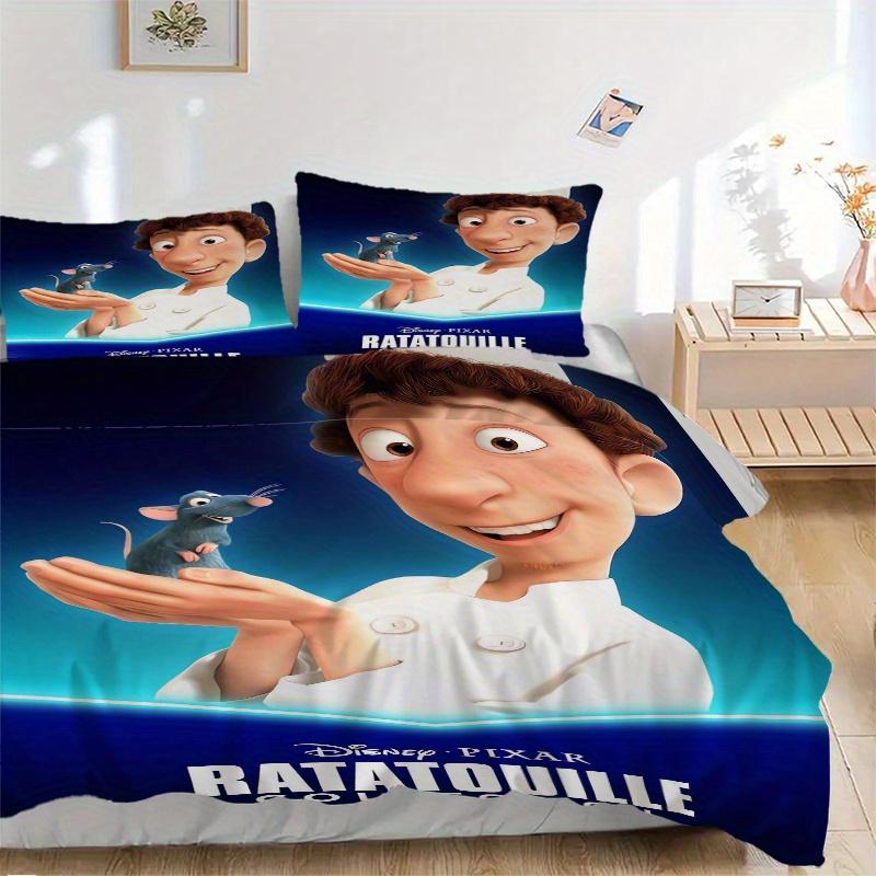 

3pcs Ratatouille Collection Bedding Set 1 Soft Quilt Cover + 2 Pillowcases, Machine Washable Suitable for All Seasons D062 135x200cm