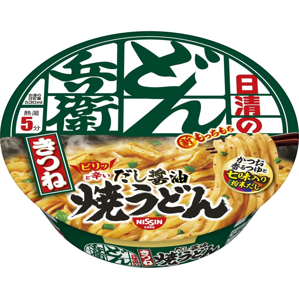 Donbei Kitsune Yaki Udon Dashi Soy by Nissin 105g x 12 cups (Spicy Sauce) Foods,