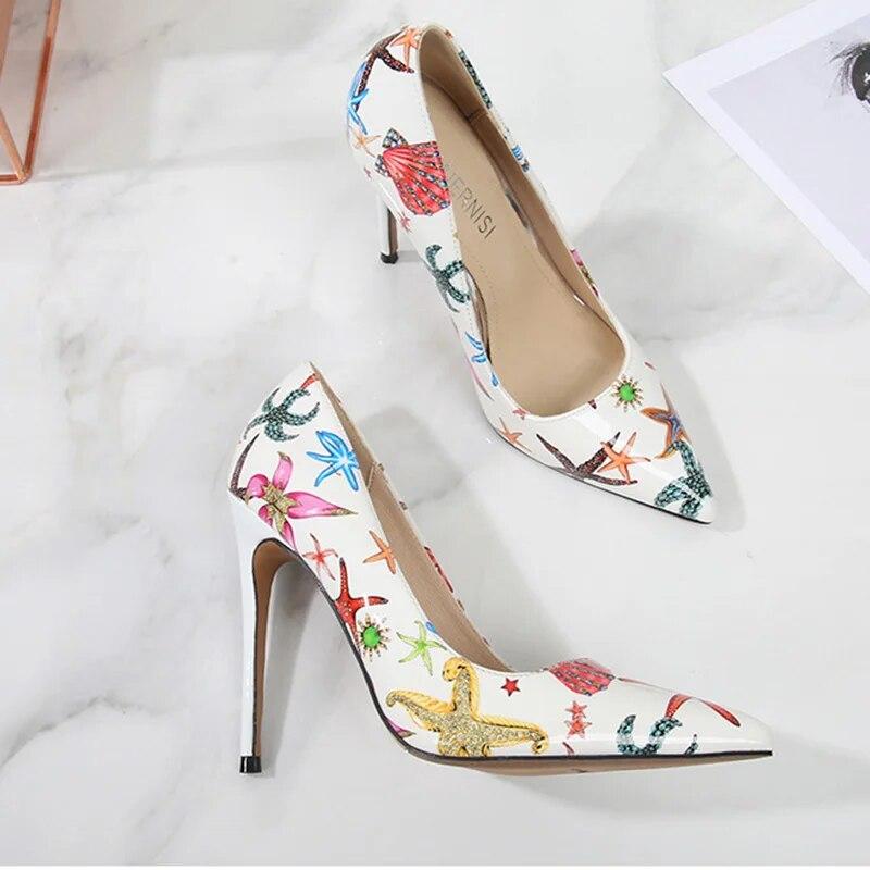 Moteriški 12 cm aukštakulniai moteriški stiletto smailianosiai aukštakulniai mada seksuali podiumo 12 cm kulnas WZ