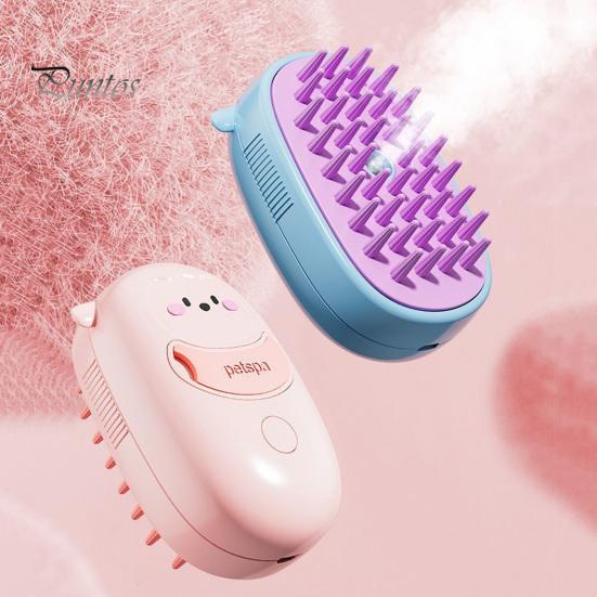 

1 комплект, расческа-спрей для домашних животных, электрическая щетка для кошек, самоочищающаяся массажная щетка для собак, инструмент для ухода за животными, товары для домашних животных розовый