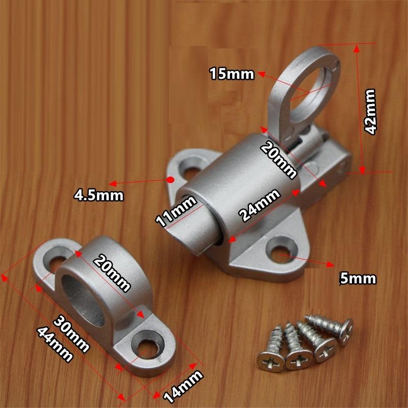 

Подпружиненный болт для окон, дверей, ворот, безопасность, автоматическая защелка, болт, замок для ворот, самозакрывающийся подпружиненный серебряный