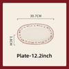 Pastoral Style Ceramic Tableware Soup Bowl Salad Bowl Dish Pasta Dessert Plates Dinnerware Dinnerware Table Decoration