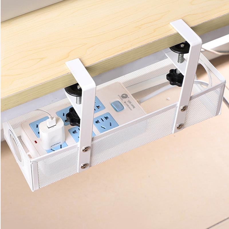 Kabelhåndtering under skrivebordet, Ingen skade på skrivebordet, Kabelorganisator for ståpult, Kabelhylle for ledningshåndtering under skrivebordet