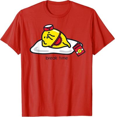 Gudetama de Luie Ei Diner Bediening Pauze T-shirt T-shirt