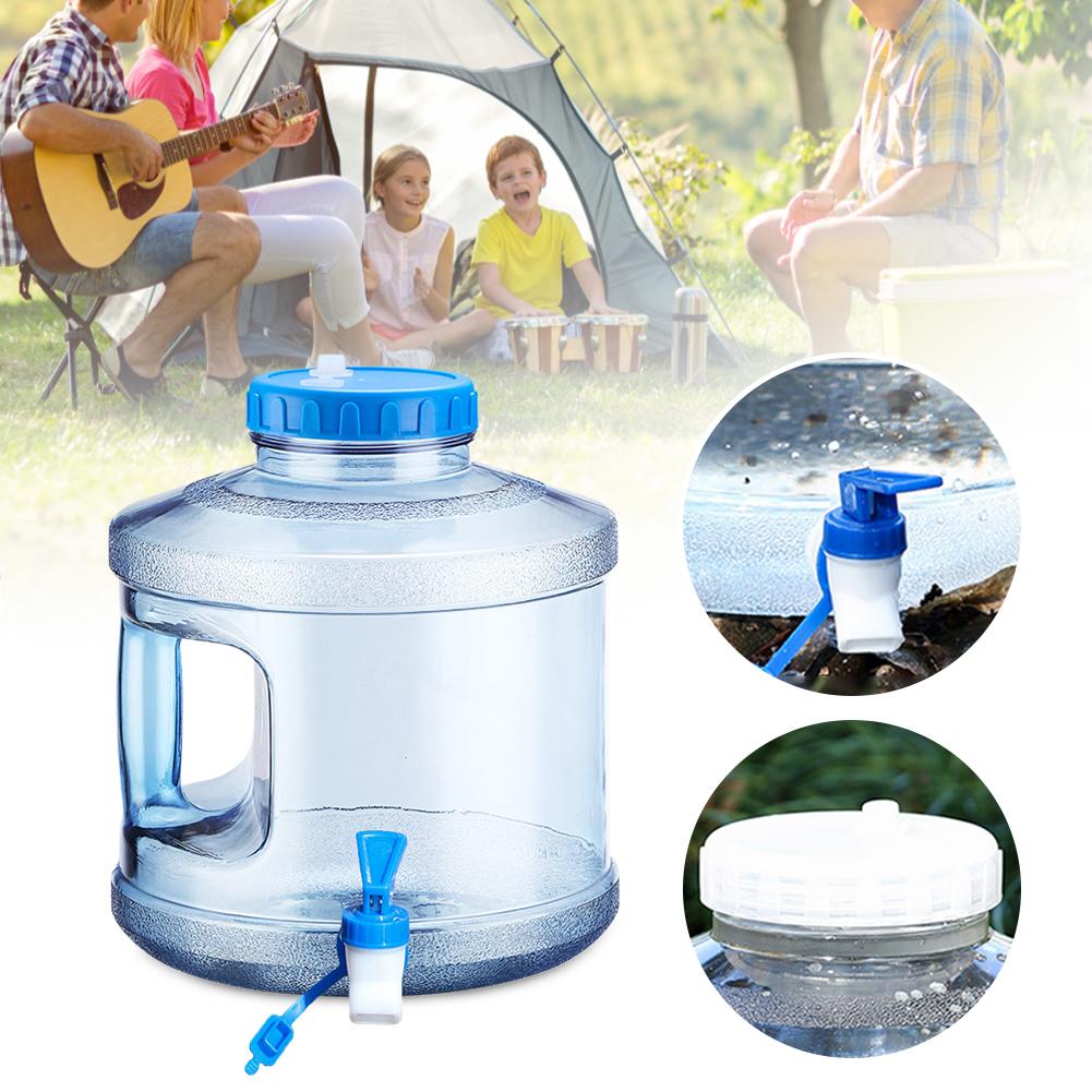7.5L Water Storage Carrier Leakproof Water Storage Container Large Capacity Drinking Water Bucket with Faucet for Camping Picnic