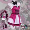 Monster High Draculaura Cosplay Costume For Halloween Vampire Lolita Short Skirt For Women